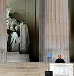 Obama at Lincoln Memorial