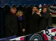 Obama on Train to Washington